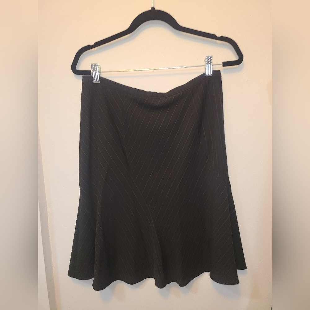 Old Navy Black Pinstripe A-Line Skirt